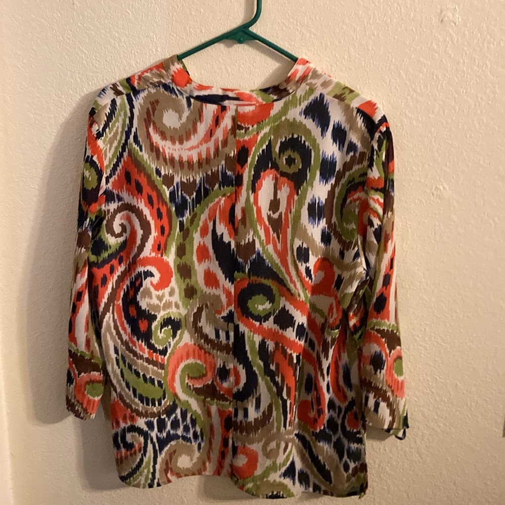 EUC Alfred Dunner multicolor blouse 12p - Picture 4 of 5